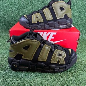 Nike Air More Uptempo ‘96 Shoes Mens SZ 10 Black Rough Green DH8011-001